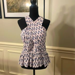 Loft Sleeveless ,peplum blouse Size 8